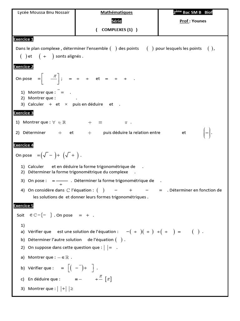 Complexe 1 | PDF