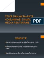 Unit 9 Etika Dan Akta-Akta Komunikasi Penyiaran Malaysia