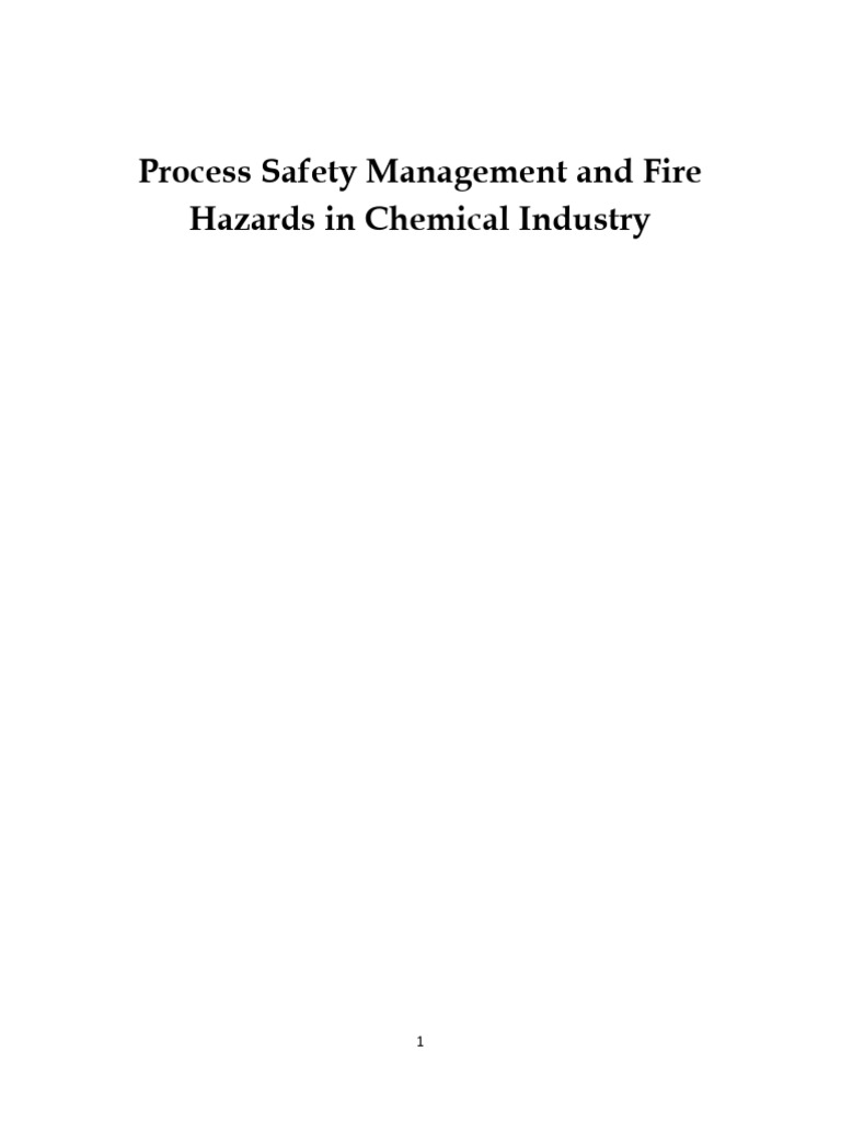 Process Safety Management and Fire Hazards in Chemical Industry | PDF ...