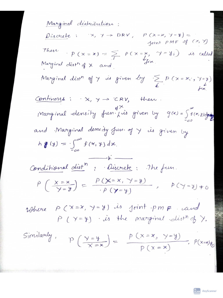 Marginal and Conditional Distribution | PDF