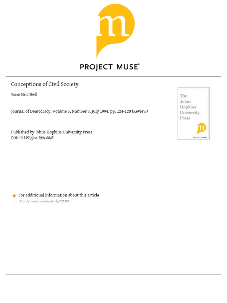 Susan Meld Shell- Conceptions of Civil Society | PDF | Civil Society ...