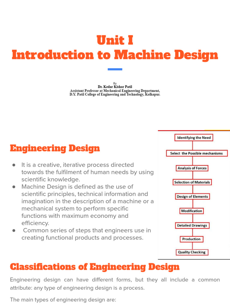 Unit I Intrduction To Machine Design | PDF | Deformation (Engineering ...