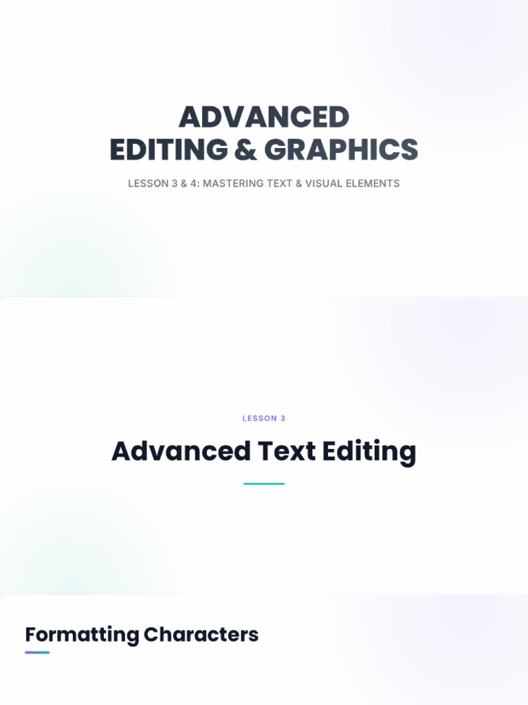 Advanced Text Graphics Lesson | PDF