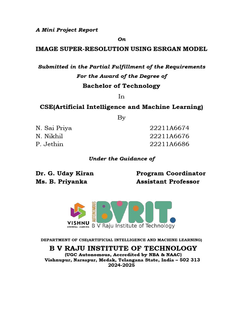 Team Document | PDF | Image Resolution | Deep Learning