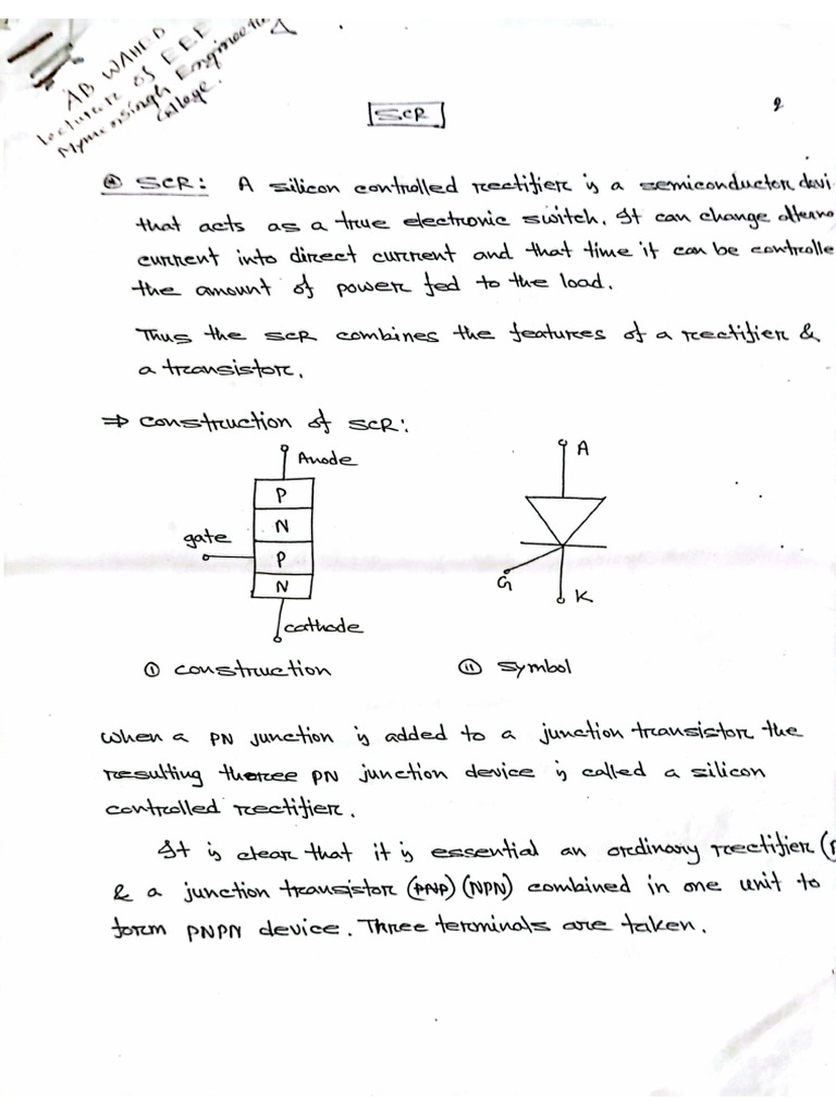 Wahed Sir Sheet-2 - SCR, Rectifier, Inverter | PDF