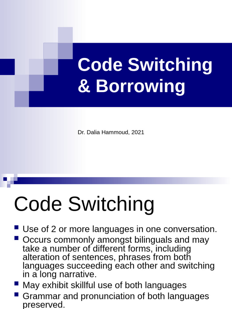 Code Switching & Borrowing | PDF | Word | Lexicon