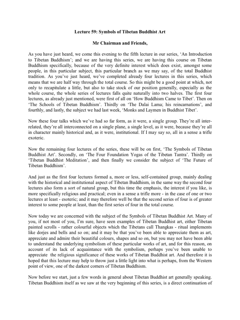 059 Symbols of Tibetan Buddhist Art | PDF | Tibetan Buddhism | Vajrayana