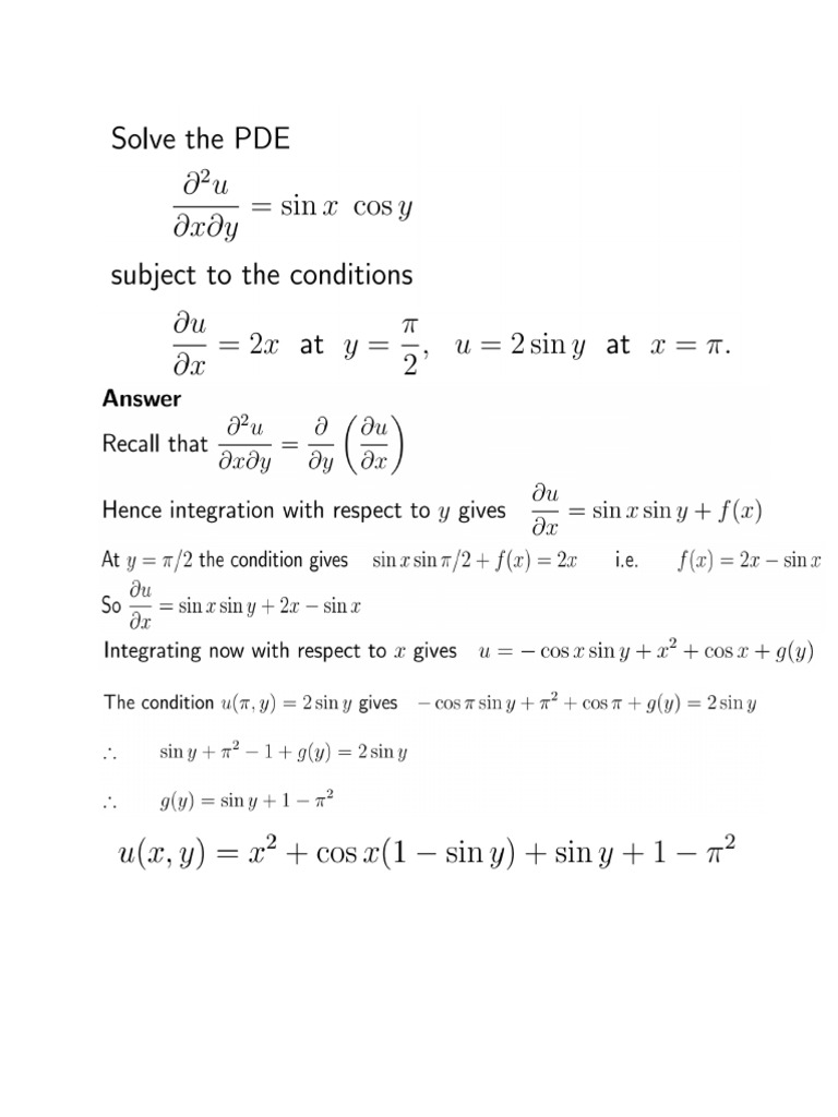 Partial Diff Eq Sec 1 | PDF