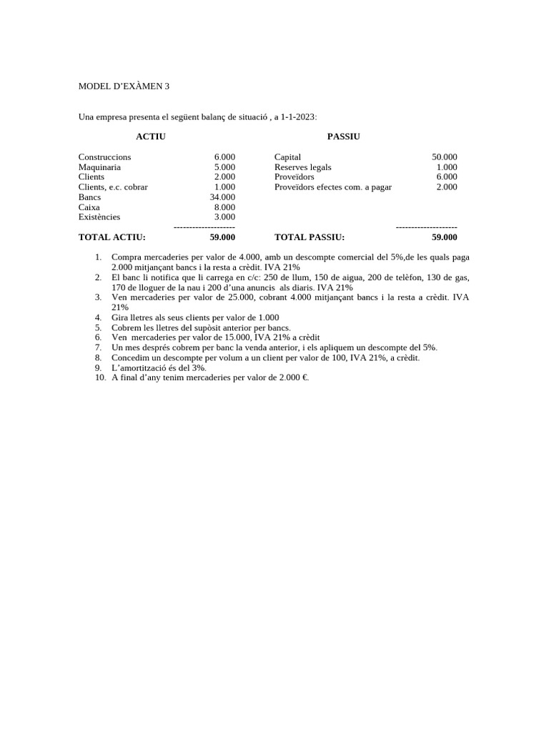 Model Examen 3 | PDF