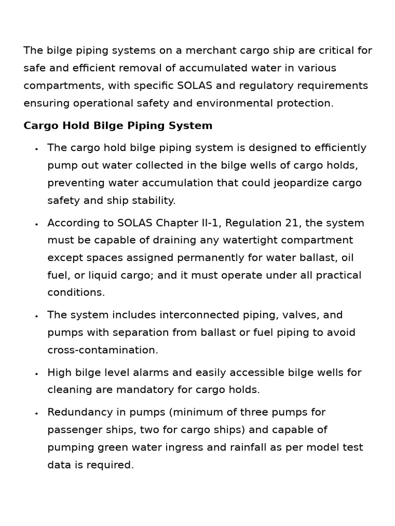 Unit 1.3 Bilge Piping System | PDF | Pump | Ships