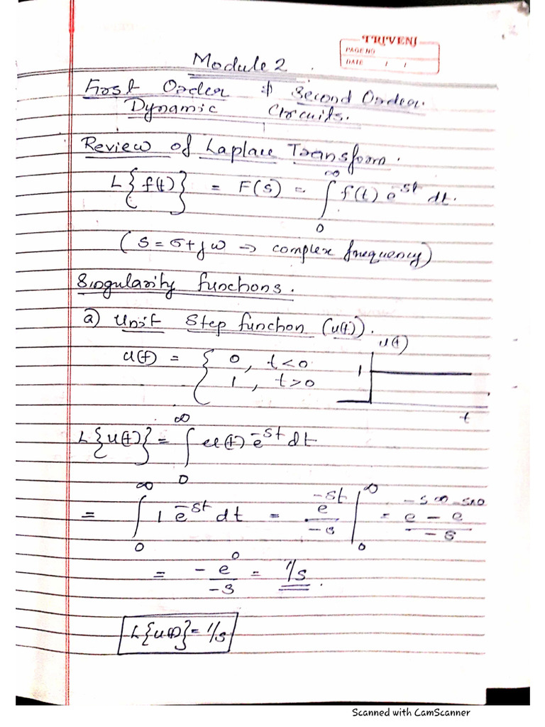 Module 2 Part 1review of Laplace | PDF