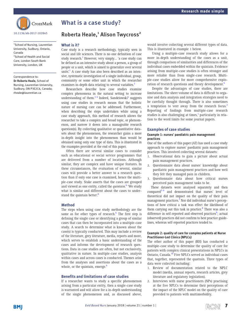 Case Study | PDF | Qualitative Research | Methodology
