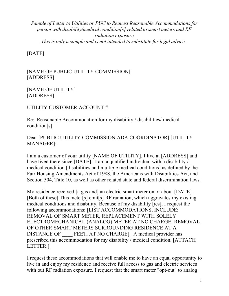 Sample of Accommodations Request | PDF | Americans With Disabilities