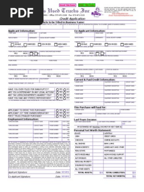 Credit Application
