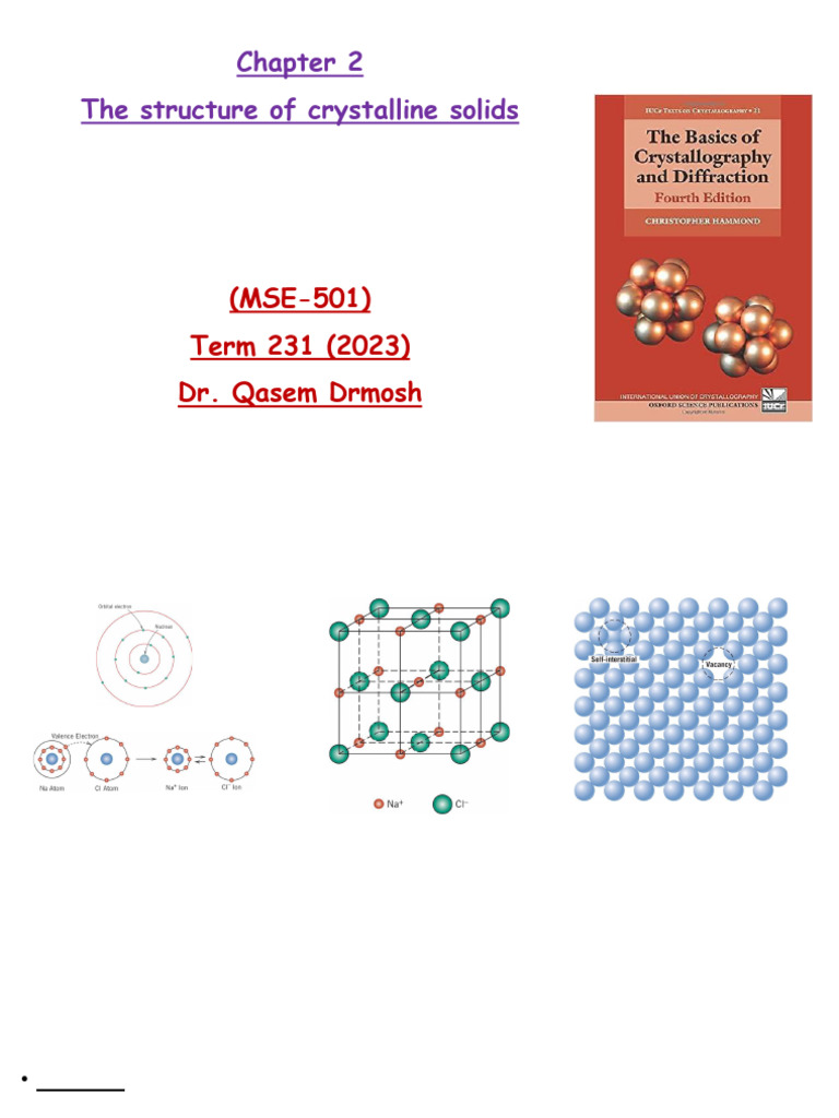 Chapter 2 V5 | PDF | Crystal Structure | Crystallography