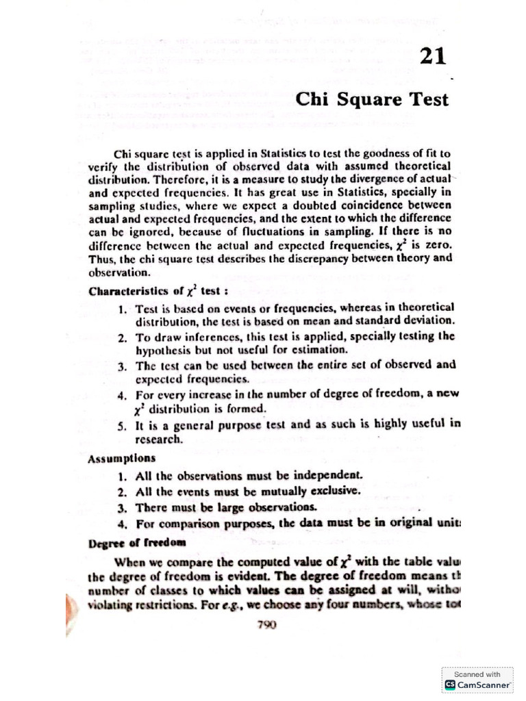 Chi Square Test | PDF