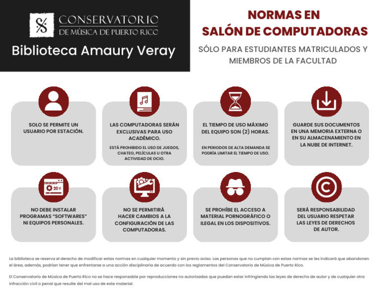 Normas Salón de Computadoras | PDF | Informática