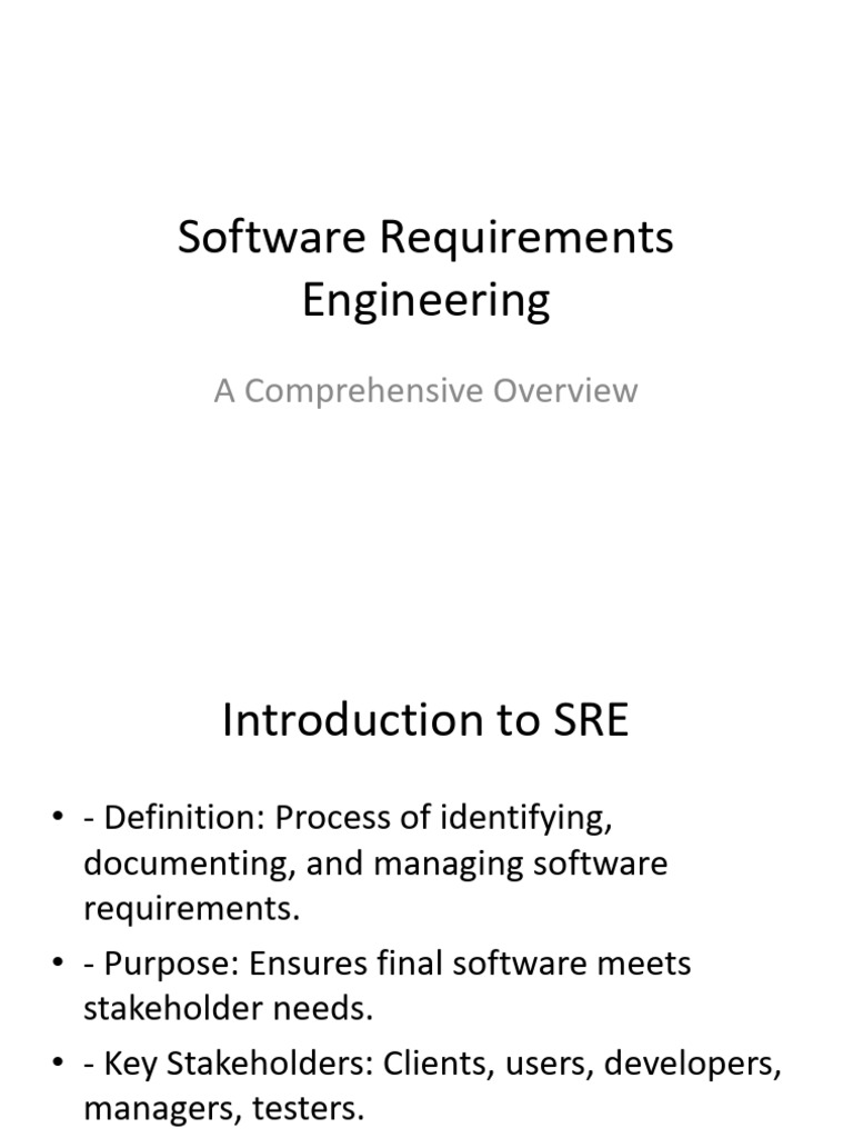 Software_Requirements_Engineering_Presentation | PDF | Software ...