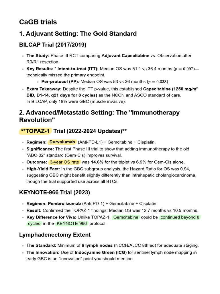 CaGB Trials | PDF | Cancer | Chemotherapy
