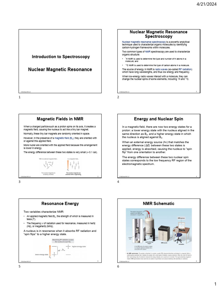 Nuclear Magnetic Resoance NMR | PDF | Nuclear Magnetic Resonance ...