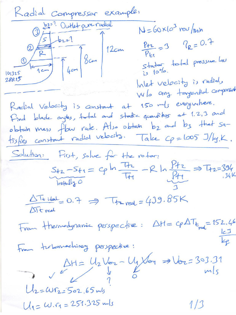 Radial Compressor Example | PDF