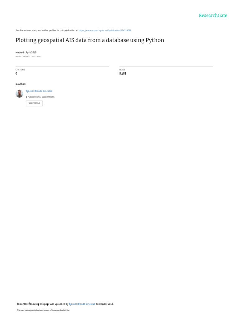 Plotting Geospatial AIS Data From A Database Using | PDF | Databases ...