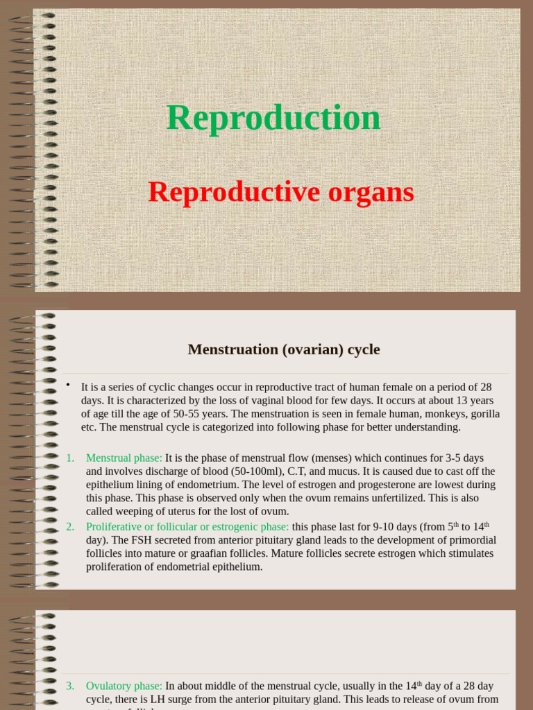 Unit 3i Reproduction | PDF | Menstrual Cycle | Menopause