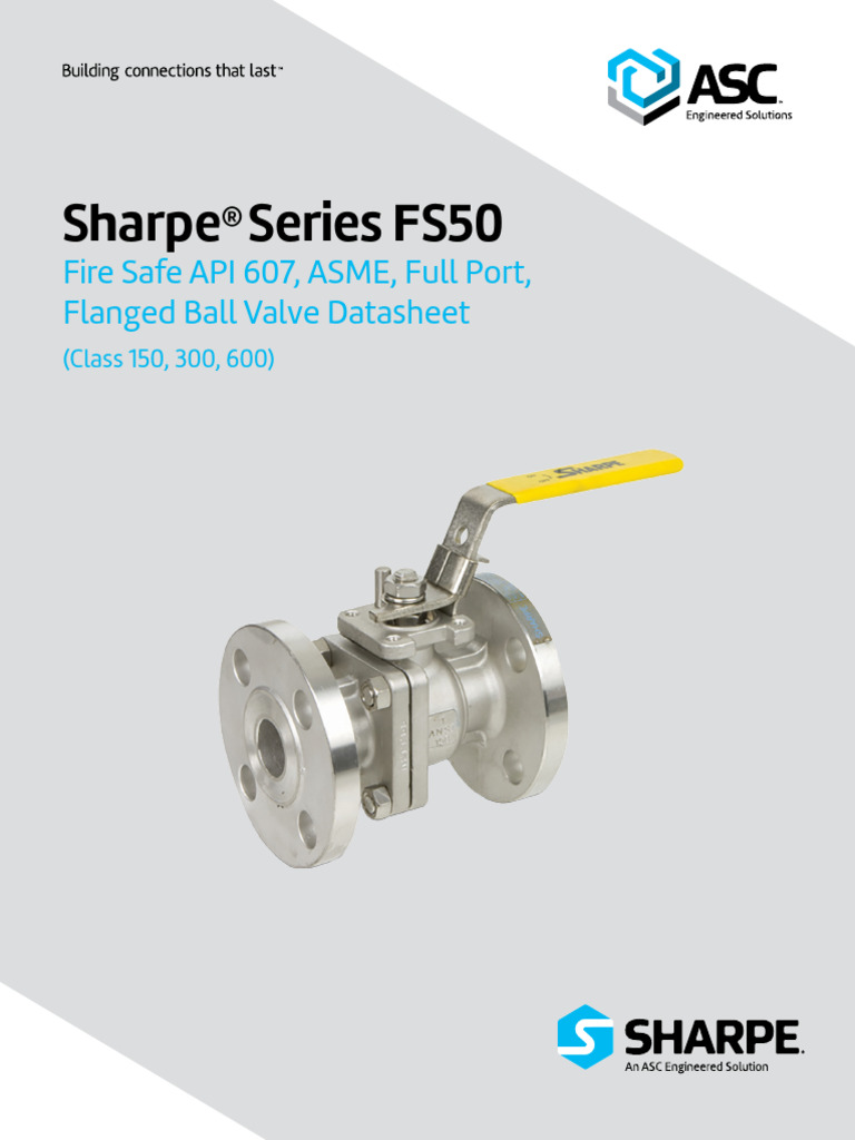 ASC Engineering - Sharpe - Flanged Ball Valves | PDF | Valve | Steel