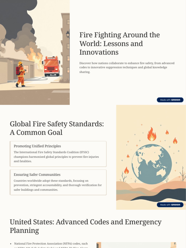 Fire Fighting Around The World Lessons and Innovations | PDF | Fire ...