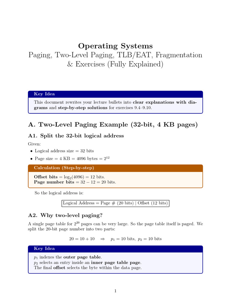 OS Paging Full Explained | PDF | Computer Architecture | Computer Data