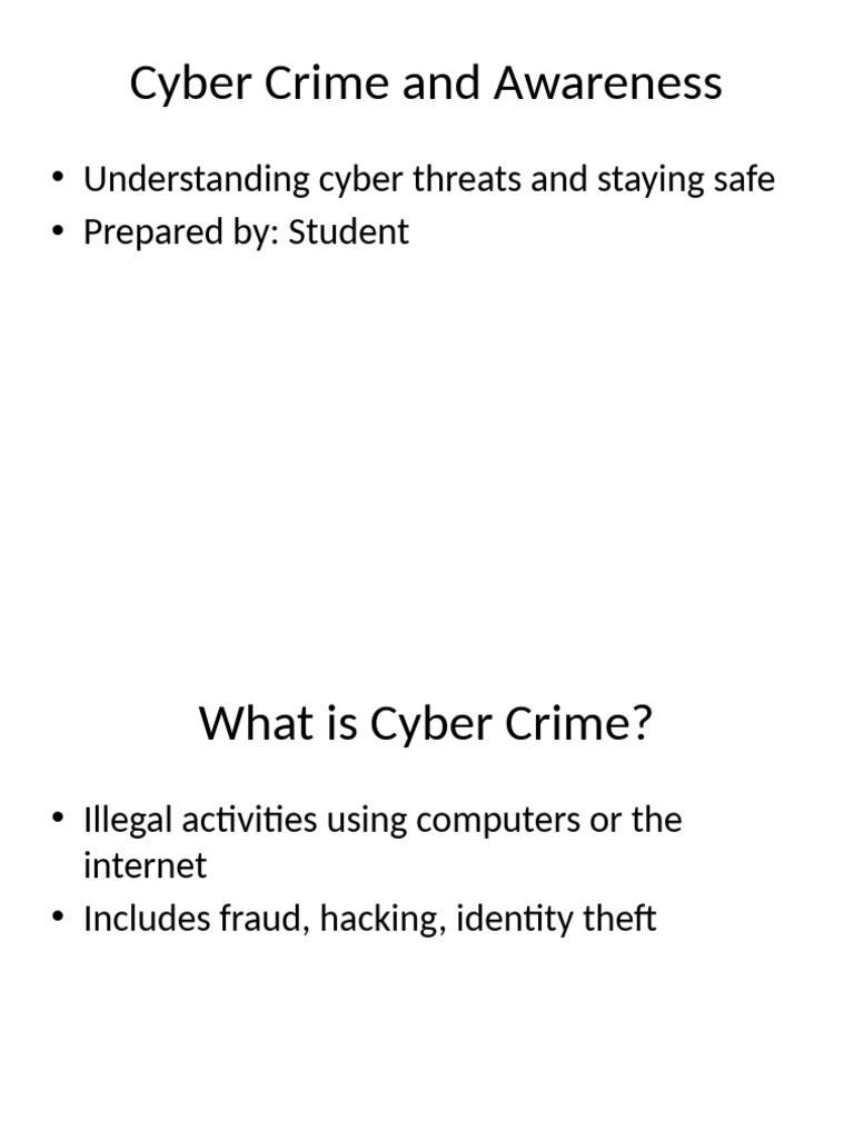 Cyber Crime Awareness Presentation | PDF