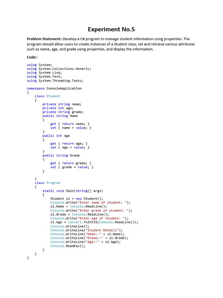 Experiment No 5[1] | PDF