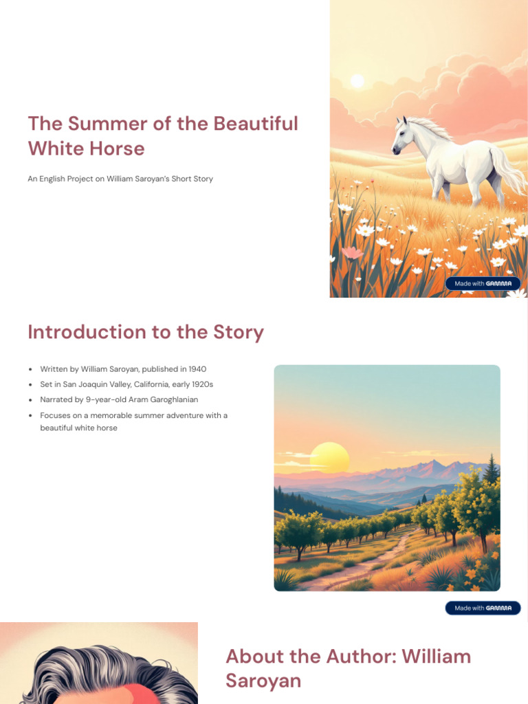The Summer of The Beautiful White Horse | PDF