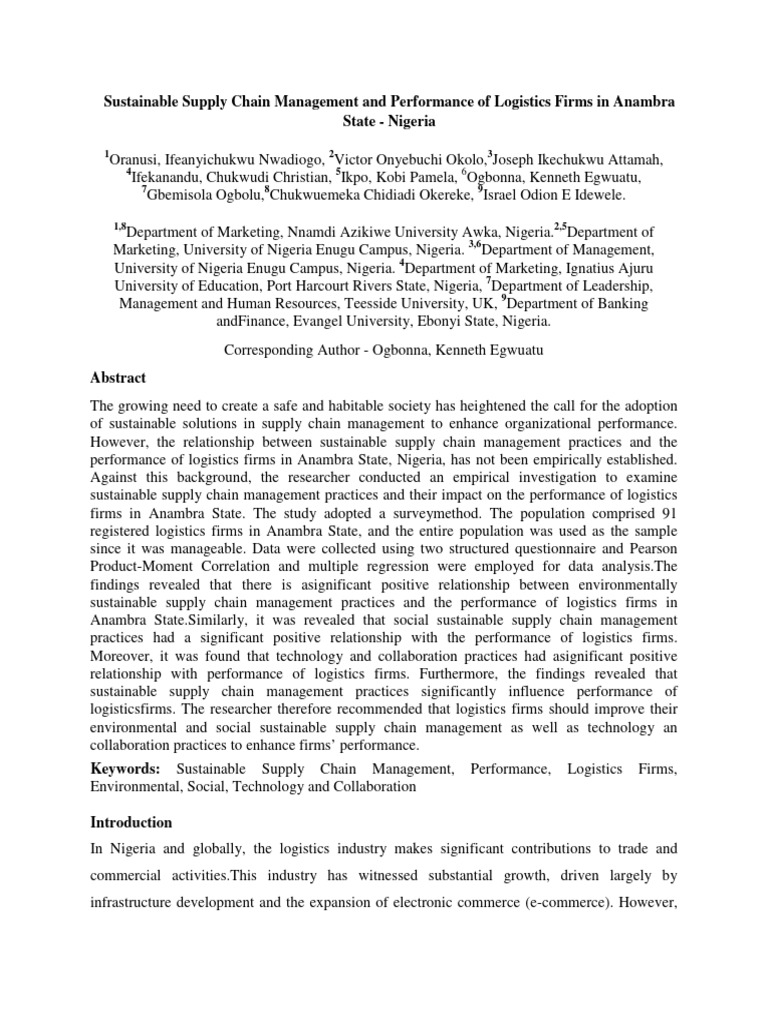 5 Aug2025 | PDF | Sustainability | Supply Chain Management
