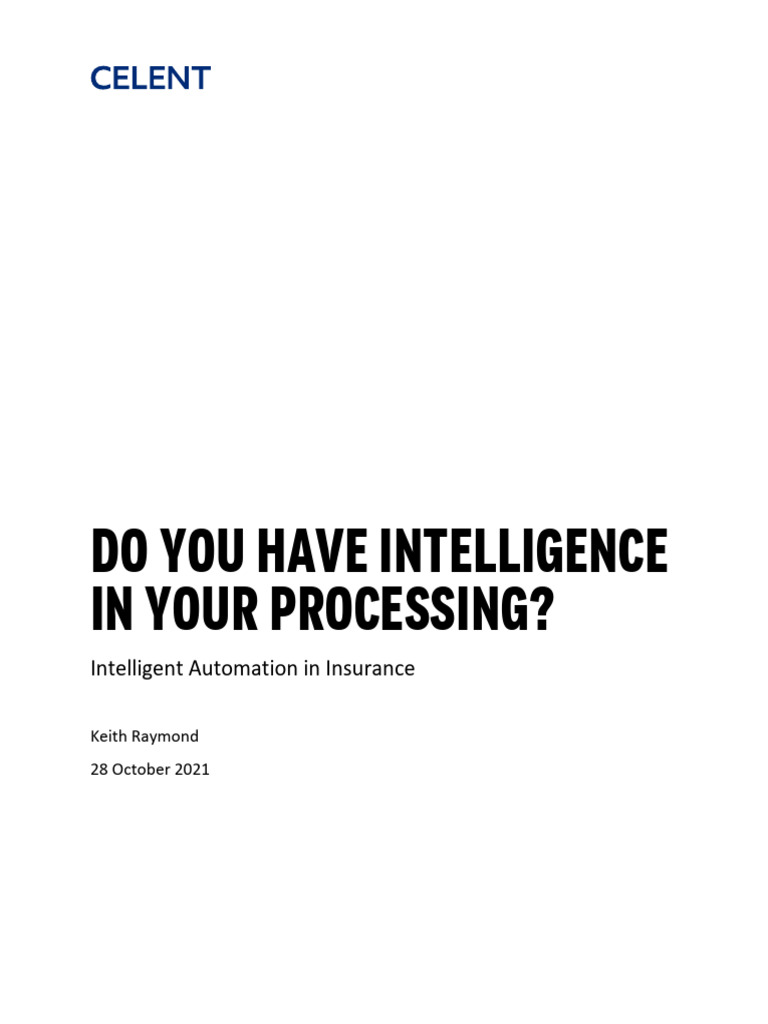 Do You Have Intelligence in Your Processing - Report | PDF | Machine ...