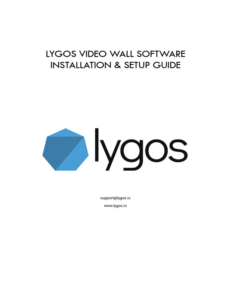 Lygos Video Wall Software Installation Manual | PDF | Personal ...