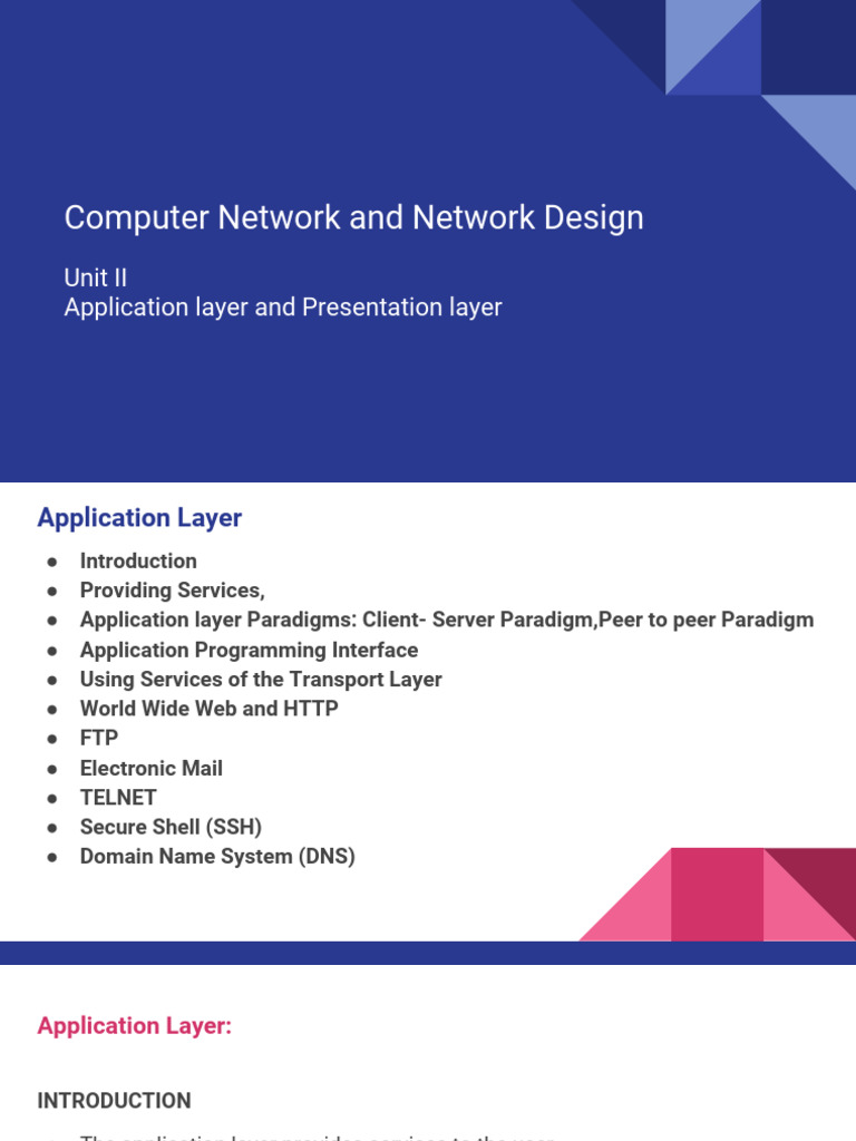 CHP 2 - Application & Presentation | PDF | World Wide Web | Internet & Web