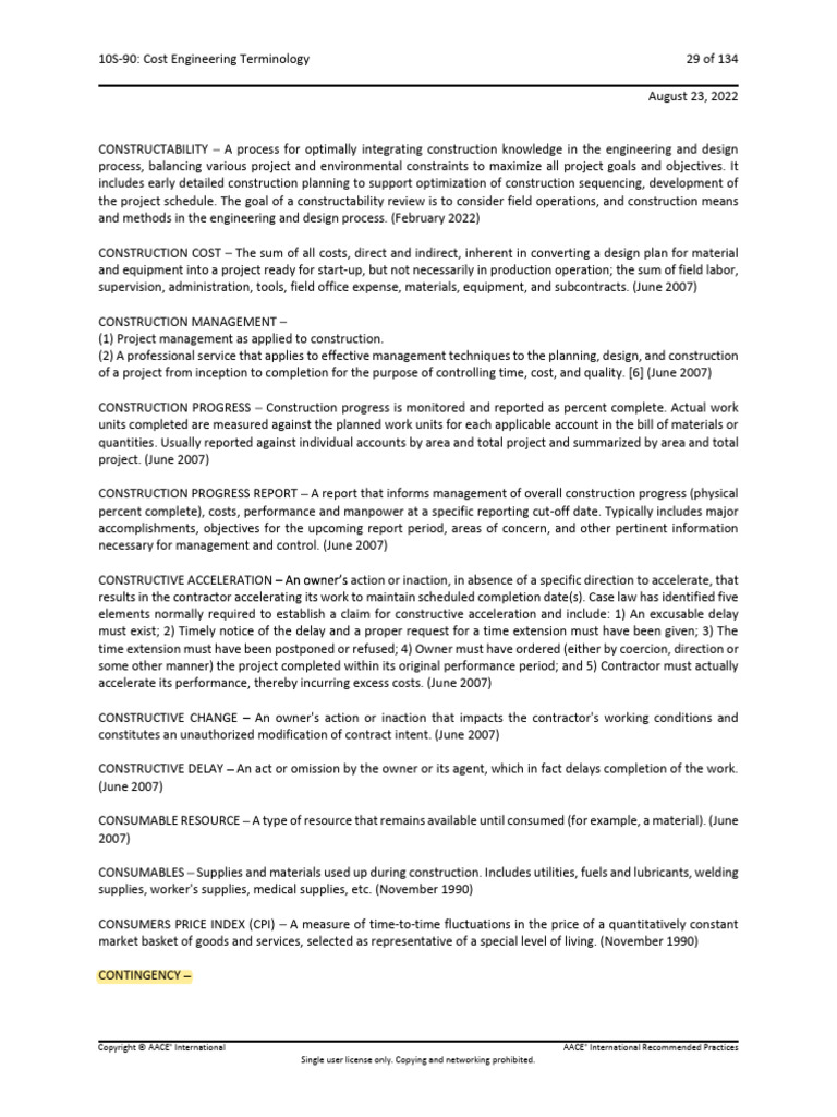 AACE 10s 90 PDF Contingency | PDF | Risk | Project Management