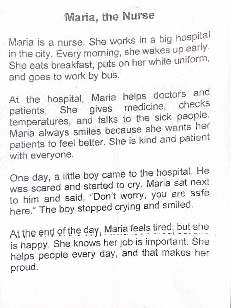 Maria, The Nurse | PDF