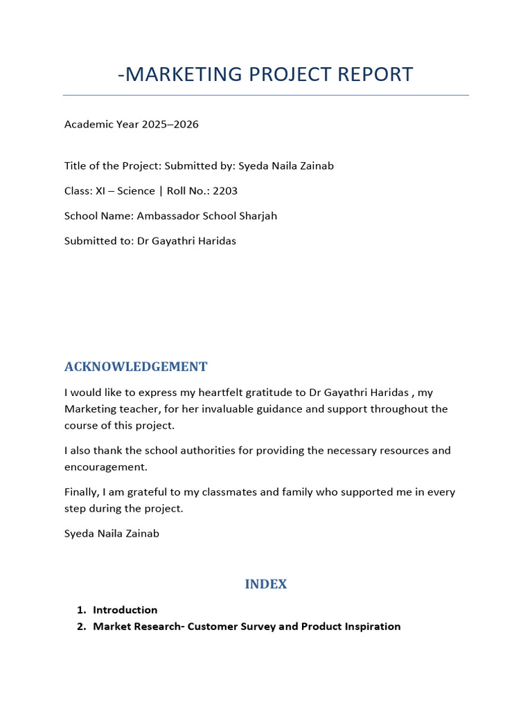 Marketing Project Report | PDF | Pricing | Warehouse