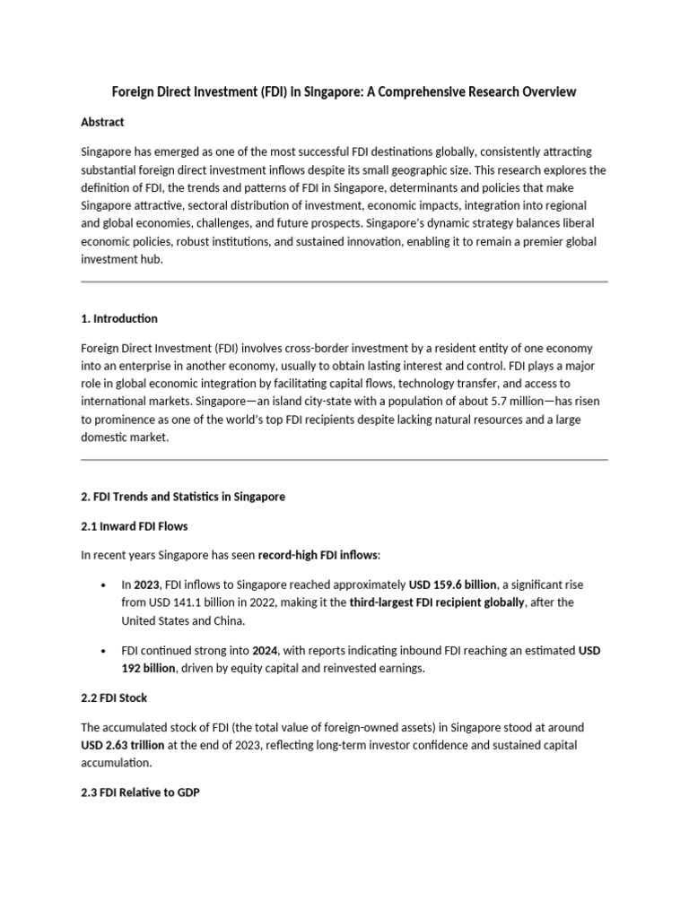 Foreign Direct Investment | PDF | Foreign Direct Investment | Investing