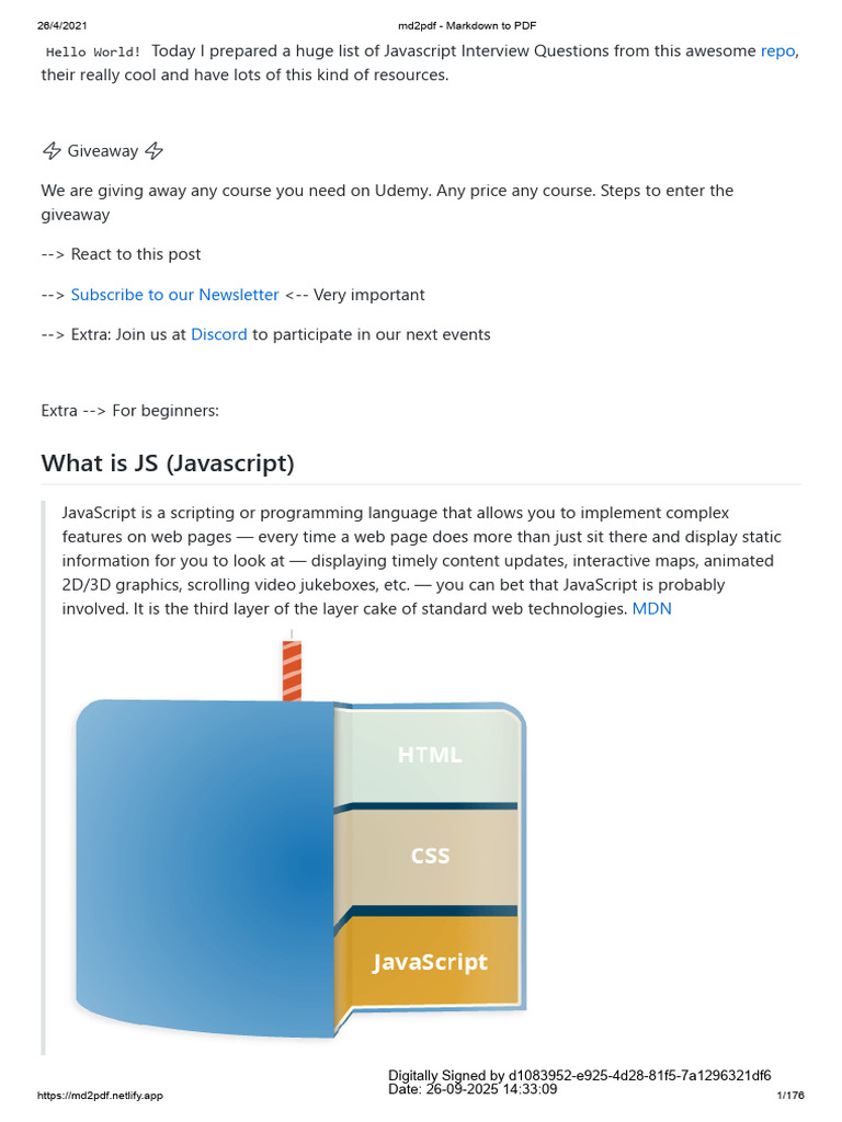 What Is JS (Javascript) : Hello World! | PDF | Java Script | Json