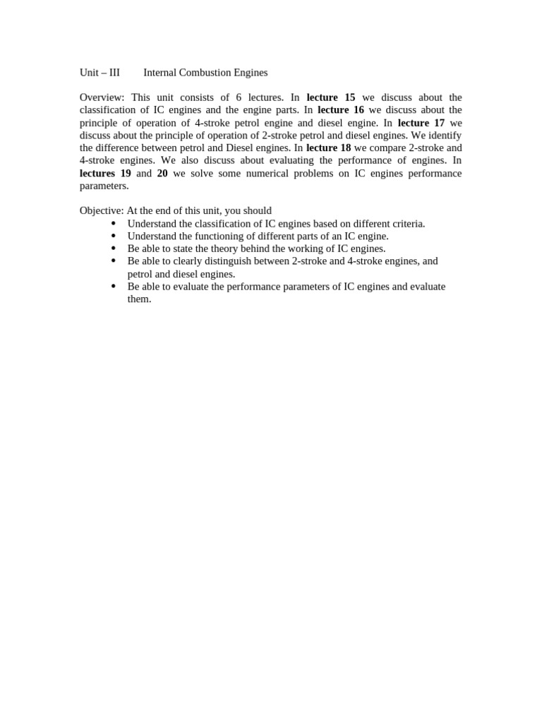 Unit 3 | PDF | Internal Combustion Engine | Diesel Engine
