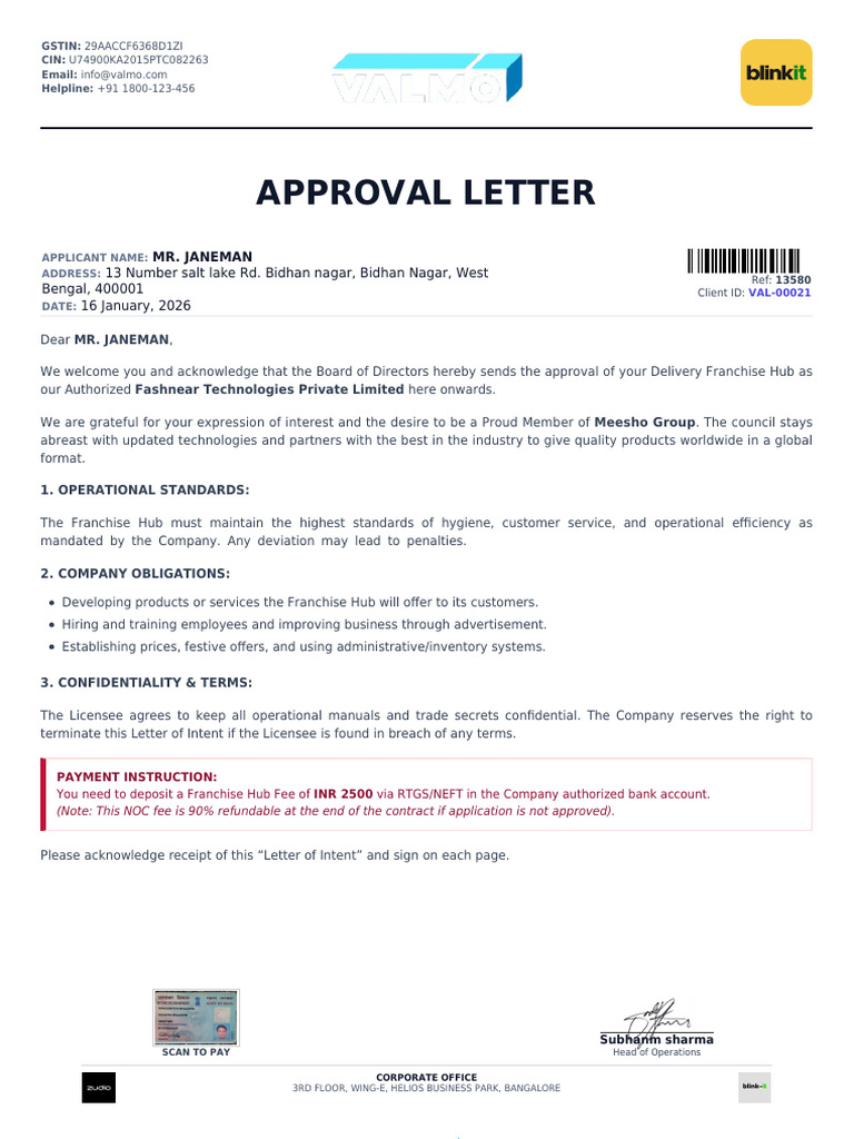 Approval 13580 | PDF