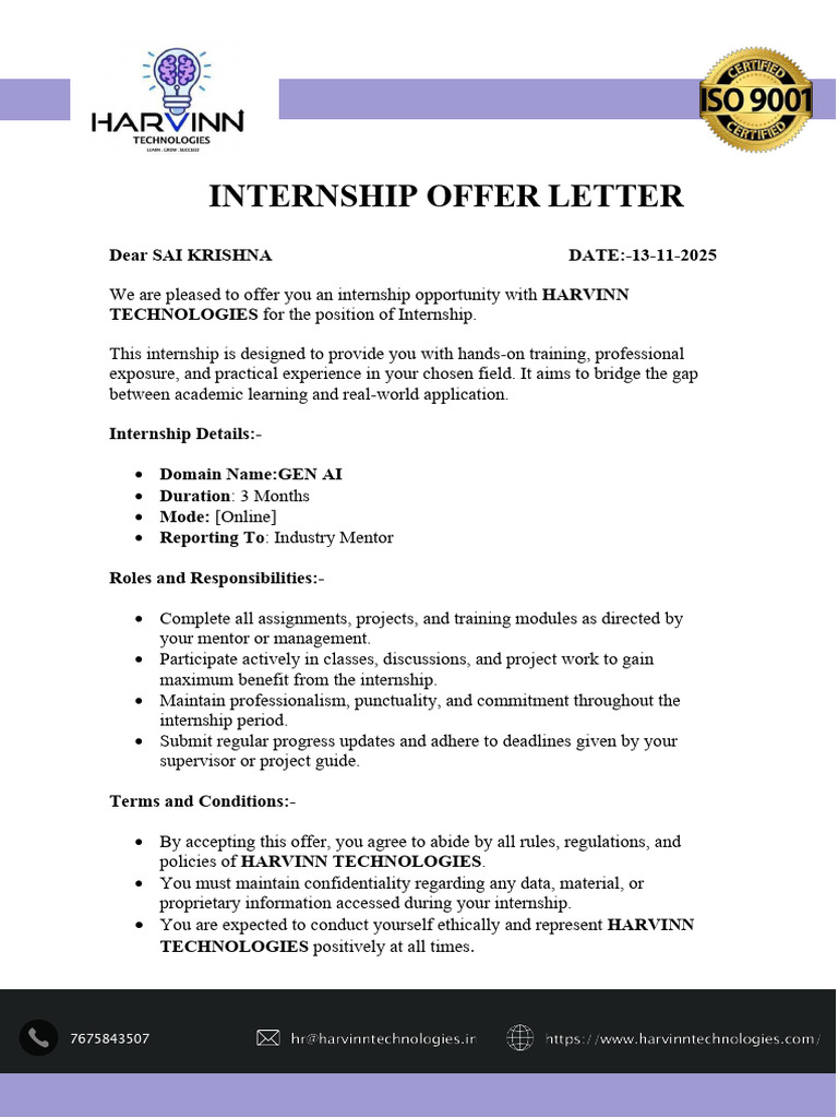 New Offer Letter | PDF