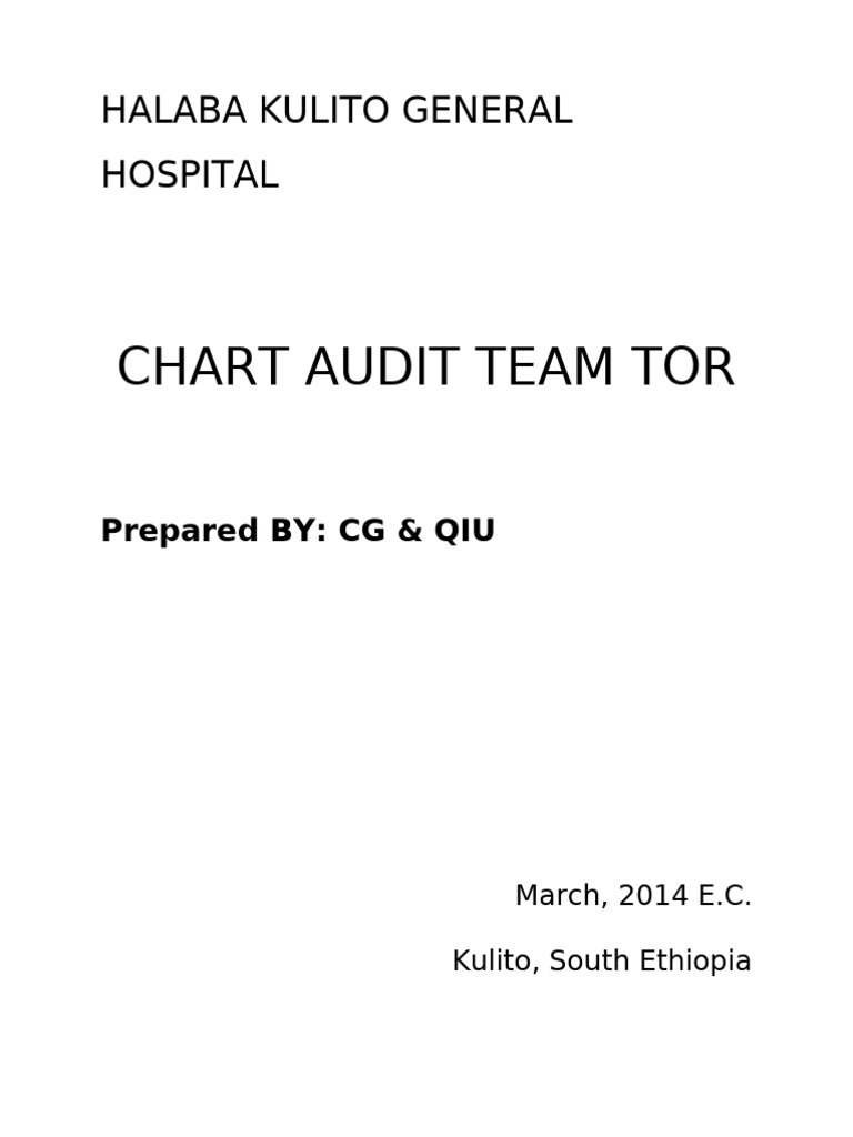 TOR For Chart Audit Team | PDF | Medical Record | Patient