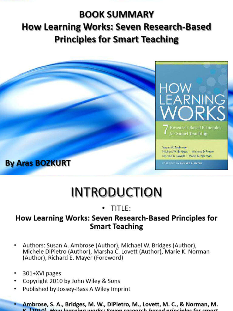 Booksummary 7principlesoflearning | PDF | Learning | Motivational