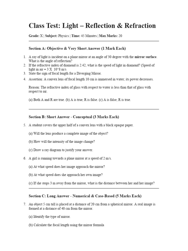 Chapter 1 - Practice Paper | PDF