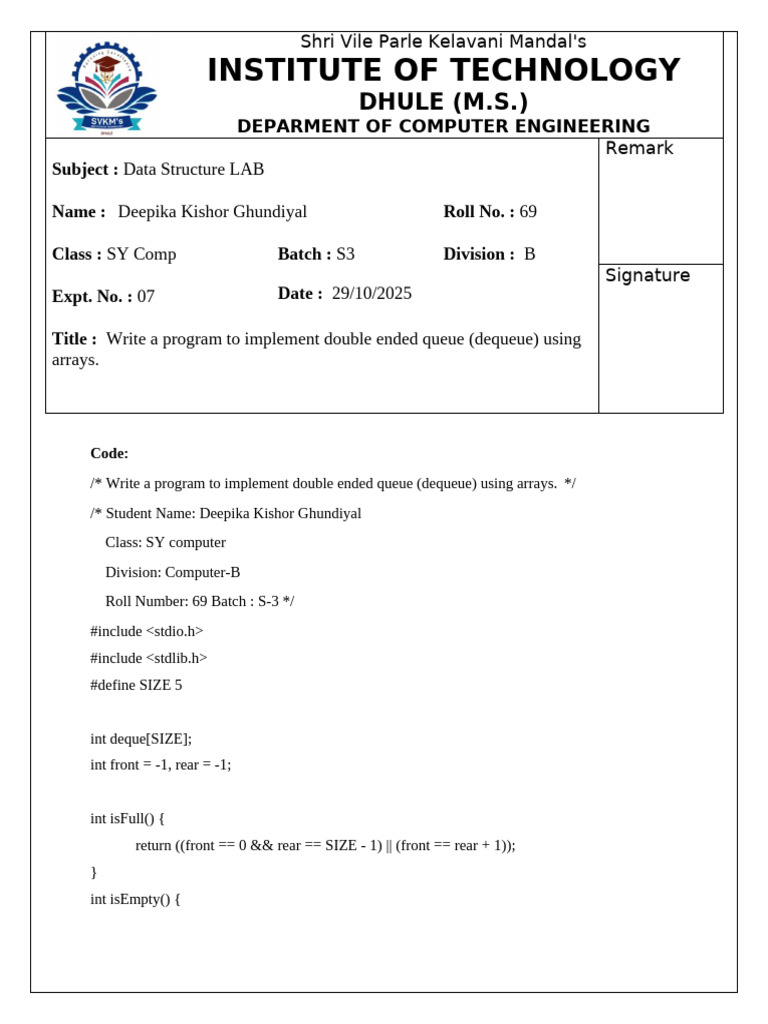 Practical Submission JAVA LAB | PDF | Computer Programming | Algorithms ...