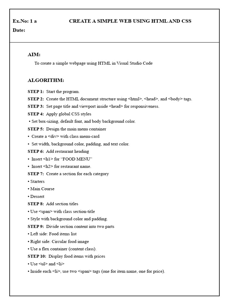 IWT Ex 1 Without Output | PDF | Html Element | World Wide Web